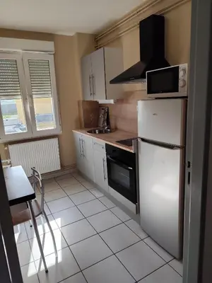 Cuisine ou kitchenette dans l'établissement Nidou