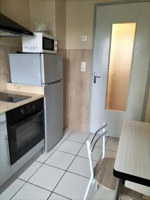 Cuisine ou kitchenette dans l'établissement Nidou
