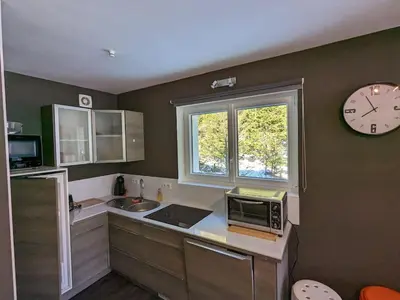 Cuisine ou kitchenette dans l'établissement Refuge AuRoiSud