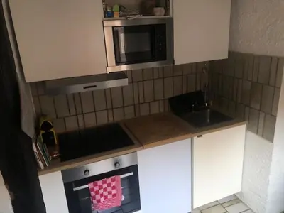 Cuisine ou kitchenette dans l'établissement Le secret des Tanneurs