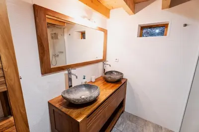 Plan de l'établissement Aux Sources - 14 personnes - sauna & jacuzzi