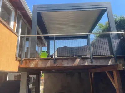 Balcon ou terrasse dans l'établissement Maison à BUHL