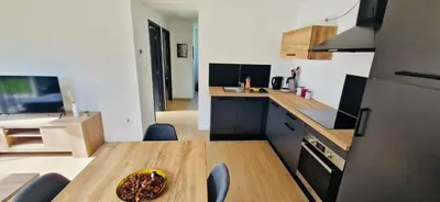 Cuisine ou kitchenette dans l'établissement Gite Alsacien