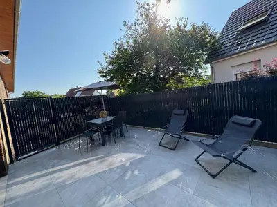 Balcon ou terrasse dans l'établissement la grange de Guew