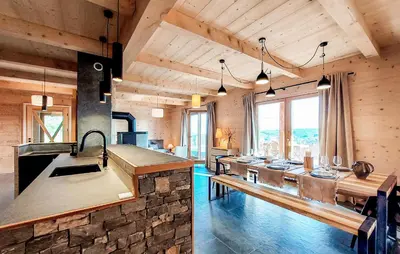 Cuisine ou kitchenette dans l'établissement Nice Home In Labaroche With Sauna
