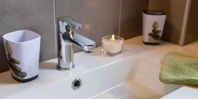 Salle de bains dans l'établissement Gîte les Cigogneaux