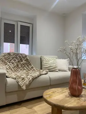Coin salon dans l'établissement Appartement chaleureux en Alsace