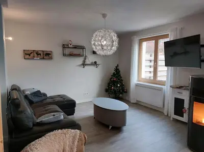 Télévision ou salle de divertissement dans l'établissement Maison 120 m2 à Gerardmer proche centre ville