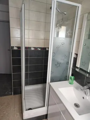 Salle de bains dans l'établissement Le Denfert - Wifi Netflix - Quais de Savoureuse