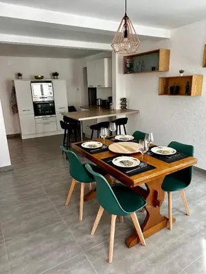 Cuisine ou kitchenette dans l'établissement Le Trente à Turckheim