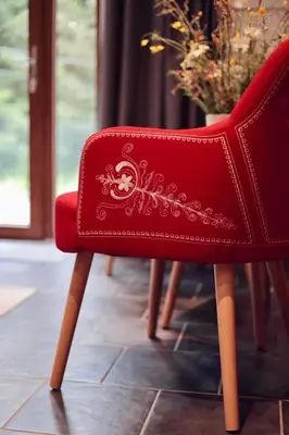 Coin salon dans l'établissement Gîte Au 21 Vosgien