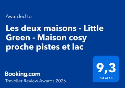 Certificat, récompense, panneau ou autre document affiché dans l'établissement Les deux maisons - Little Green - Maison cosy proche pistes et lac