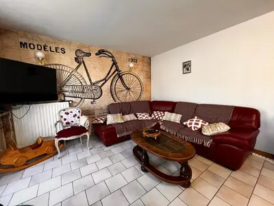 Télévision ou salle de divertissement dans l'établissement Gîte de la petite Reine