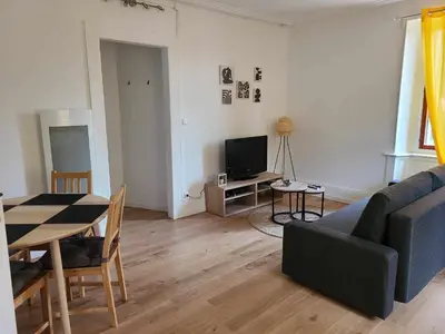 Télévision ou salle de divertissement dans l'établissement Le Valentin Charmant 2 pièces