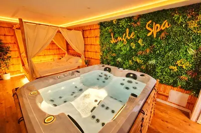 Plan de l'établissement JUNGLE SPA-4 Pers-Jacuzzi-Parking-Jardin-Clim-Colmar