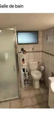 Salle de bains dans l'établissement Gîte des secs prés