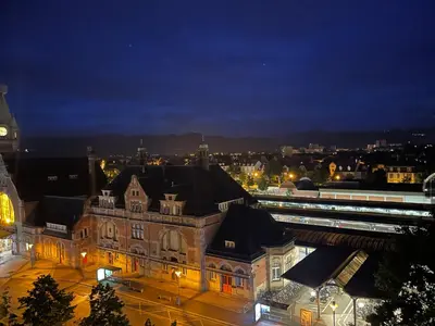 Vue générale sur Colmar ou vue de la ville depuis l'appartement