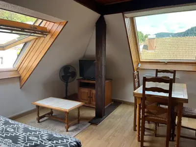 Coin salon dans l'établissement Home sweet home