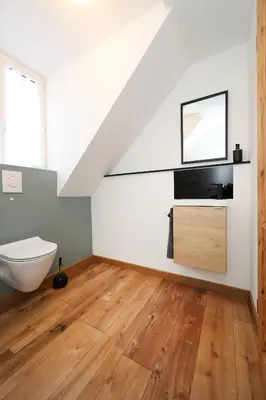 Salle de bains dans l'établissement Gîte Le Ruisseau