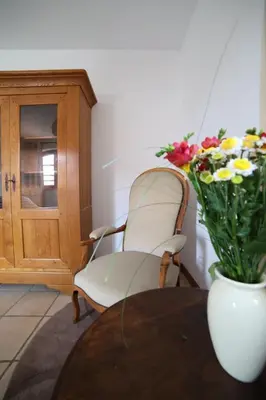 Coin salon dans l'établissement HAVRE DE PAIX - Maison 3 étoiles - Piscine Privée - Europapark