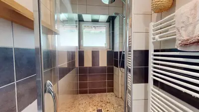 Salle de bains dans l'établissement Evasion Nature Rimbach