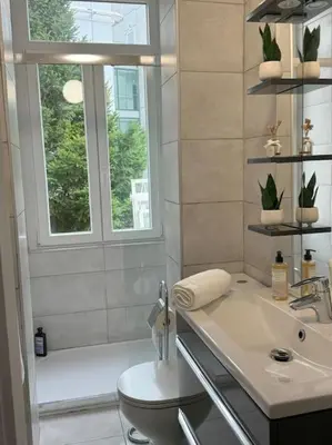 Salle de bains dans l'établissement Villa de la Semm - Iconique à Colmar avec parking