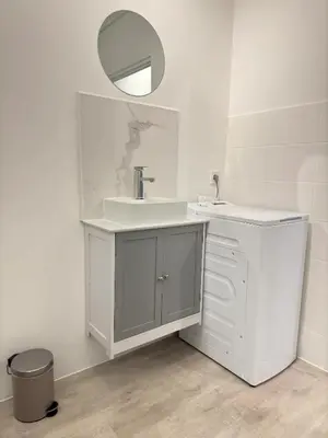 Salle de bains dans l'établissement Cosy 2 - Montbéliard centre 80m2