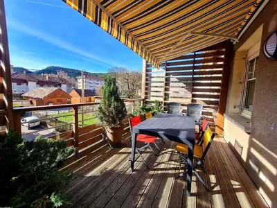 Vue générale sur la montagne ou vue sur la montagne depuis l'appartement