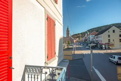 Vue générale sur la montagne ou vue sur la montagne depuis l'appartement