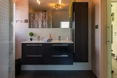 Salle de bains dans l'établissement Gîte au Cœur des champs chez Sandrine et Manu