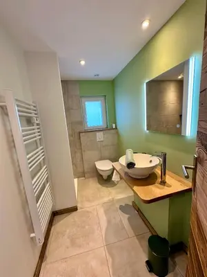 Salle de bains dans l'établissement Le Duplex du Parc - Terrasse