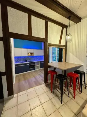 Cuisine ou kitchenette dans l'établissement Suite Schwendi - L'Authentique - en Hypercentre