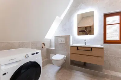 Salle de bains dans l'établissement Zellenberg - Gîte d'Aksel