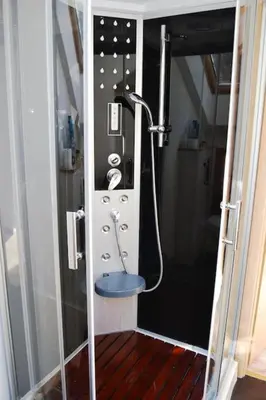 Salle de bains dans l'établissement Chalet Au Cottage des Lynx