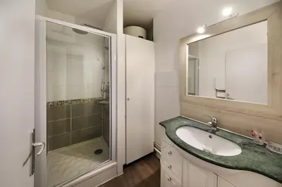 Salle de bains dans l'établissement Le ptit vosgien - Appt à 15min des pistes