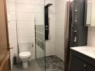 Salle de bains dans l'établissement Appartement Les Sorbiers