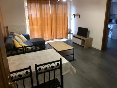 Télévision ou salle de divertissement dans l'établissement Appartement Les Sorbiers