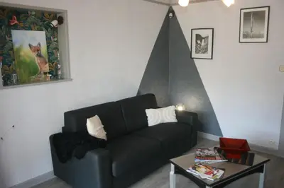 Coin salon dans l'établissement Gîte étape des Brimbelles