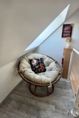 Coin salon dans l'établissement Gîte duplex les Glycines