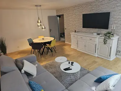 Télévision ou salle de divertissement dans l'établissement Appartement avec Parking Centre Ville Mulhouse