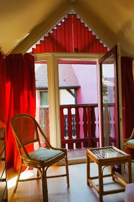 Coin salon dans l'établissement Colmar guesthouse in old town 6 people