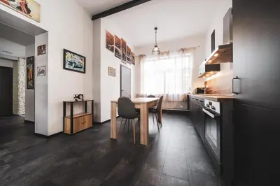 Cuisine ou kitchenette dans l'établissement Loft moderne en Alsace! Proche Europa Park