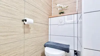 Salle de bains dans l'établissement Le Cozy Urbain - Centre - RBNB