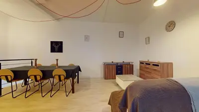 Télévision ou salle de divertissement dans l'établissement Le Nid Caché Mulhouse