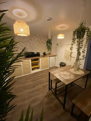 Cuisine ou kitchenette dans l'établissement Suite Tropicale