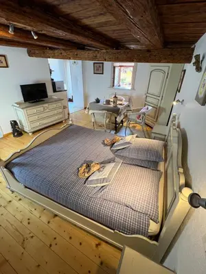 Télévision ou salle de divertissement dans l'établissement Gîte de la Rivière Enchantée