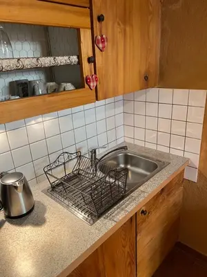 Cuisine ou kitchenette dans l'établissement Gîte des Amoureux