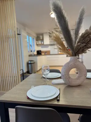 Cuisine ou kitchenette dans l'établissement Maison des chênes