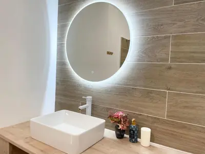 Salle de bains dans l'établissement V5 Très Joli Studio proche Bâle