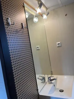Salle de bains dans l'établissement Mobile home